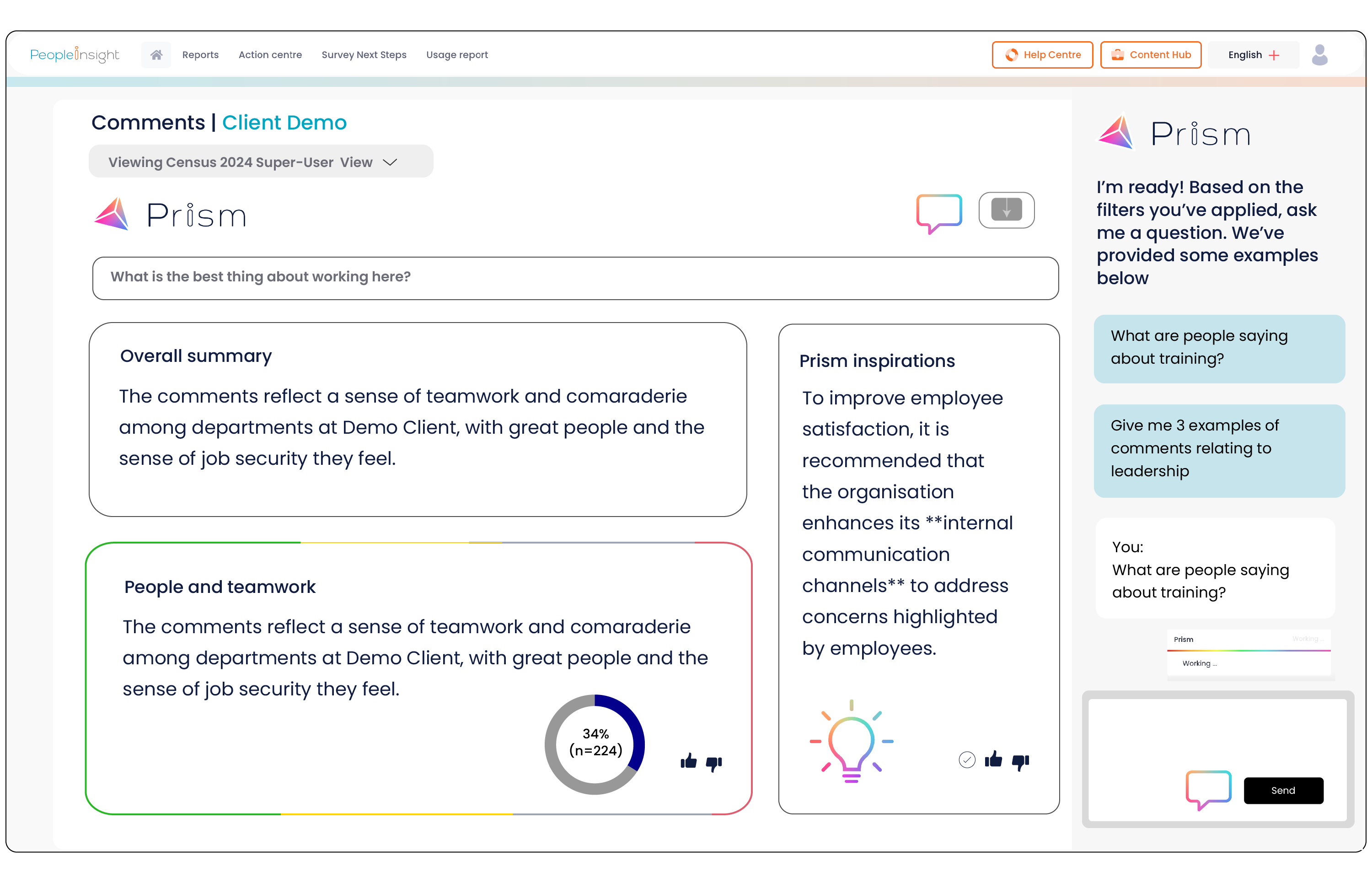 Prism sentiment analysis